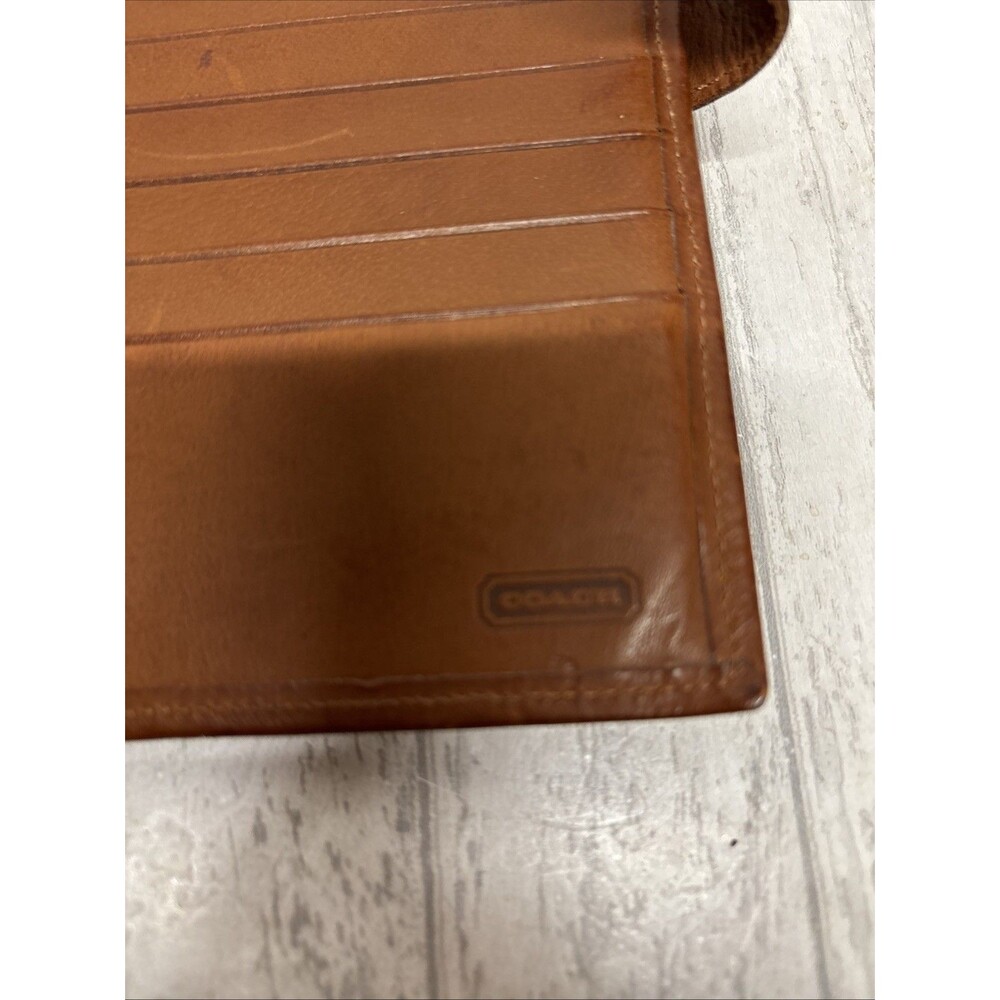 Vintage Brown Leather Coach Checkbook Wallet EUC - Picture 5 of 7